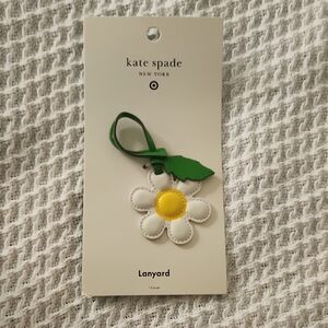 Kate Spade Kids Daisy Lanyard - White, Yellow, Green